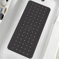 Non Slip Bathtub Mat & Shower Mat, 31x15'' Anti Slip Bath Mat for Tub, Soft TPE Anti-Skid Bathroom Mat with 194 Suction Cups & Drain Holes, Wave-Textured Grip, Machine Washable, Black