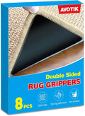 Rug Gripper for Hardwood Floors: No Damage Rug Grip for Area Rugs on Carpet & Hardwood Floors – Strong Hold, Safe for All Flooring (8PCS)