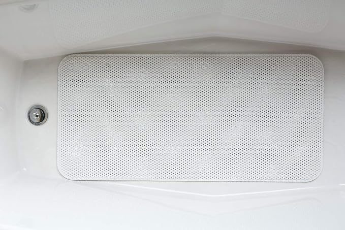 Duck Brand 393477 Softex Bath Mat Slip Resistant, 17 x 36 Inches, White, 2-Pack