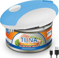 USB Rechargeable Electric Can Opener – Battery Operated, One Touch Automatic Operation, Magnetic Lid Holder & Smooth Edge Cutting, Cordless & Easy to Use for Seniors, Works with All Standard Cans