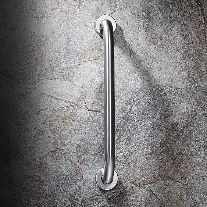 Stainless Steel Bathroom Safety Shower Grab Bar, Anti Slip Bathtubs Grab Bars,Toilet Assist Saft Handle Handrail ADA Compliant 500lbs for Handicap Elderly Senior (Brushed, 24 Inches 2 Pack)