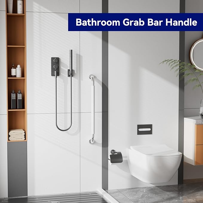 16 Inch Grab Bars for Shower,Chrome Anti Slip Grab Bar for Bathtubs Showers Toilet, Stainless Steel Safety Shower Grab Bar,Wall Mounted Shower Handle Handicap Bars for Senior Elderly