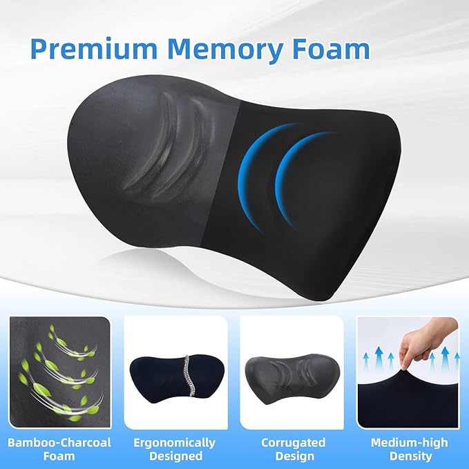 Lumbar Support Pillow for Office Chair - Lumbar Pillow for Car - Ergonomic Lumbar Support Pillow for Car Automotive Seat Cushions