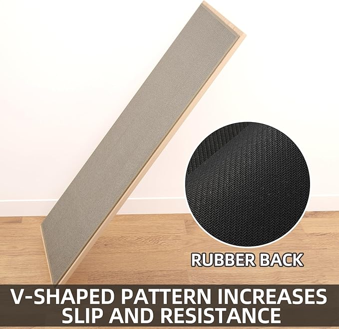 SUMLANS Kitchen Mat, Rubber Backing Cushioned Non Slip Kitchen Rugs for Floor, Absorbent Runner Comfort Standing Mat Rug Washable for Kitchen, Office, Home, 35.4"x71" (Brown)