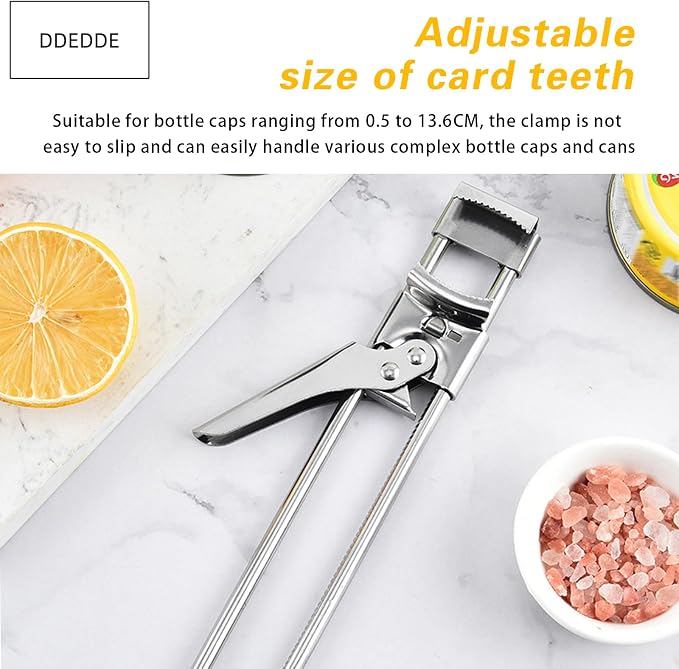2-Pack Rotating Jar Opener - Adjustable Non-Slip Handheld Can Opener, Bottle Cap Lifter & Jar Lid Remover Tool for Seniors, Weak Hands - Ergonomic Kitchen Gadget for Tight Lids, Pickles, Mason Jars