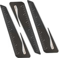 Ruler & Letter Opener Combo - Easy to Hold - Oversized Grip - Black 6 Inch Ruler - Envelope Opener w/Measuring Tool - Perfect for Crafts, Drafting, Sewing, & Drawing - (3 Pack, Black)