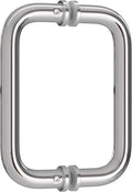 Ranbo Polished Chrome 6" （CTC） Tubular Back-to-Back Shower Door Handle，3/4" Diameter Pull Handles with Metal Washers, for 1/4"- 1/2" Thick Glass and 1-3/8" - 2-1/6" Thick Wooden or Metal Doors