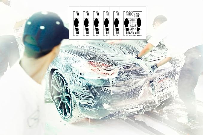 White Car Paper Floor Mats,100Pcs Vehicles Disposable Floor Pads,Temporary Cars Floor Protector,Automotive Mat Covers Protector,Detailing Detail Wash,Temporary Sticky 16x20inch