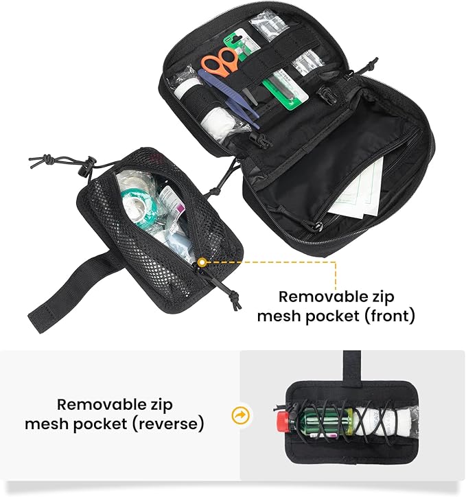 EXCELLENT ELITE SPANKER Tactical First Aid Pouch IFAK Rip Away Molle EMT Pouch Compact Admin Pouch Medical Utility Pouch Emergency Survival Kits for Tactical Vest,Backpack