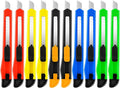 10 Pack Box Cutter Retractable, 9MM Snap-Off Blade Utility Knife, Razor Knife with Self-Lock Design, Box Cutter Knife Exacto Knife for Cutting Boxes, Carton, Cardboard, Disposal Box Opener