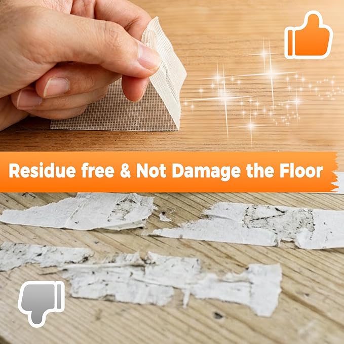 SWRT Carpet Tape Double Sided, 2 Inch x 30 Yards – Carpet Adhesive for Hardwood Floors, Heavy Duty Anti Slip Rug Grip Tape, Works as Rug Grippers, Residue Free, Wood Safe, Easy Removal for Tile