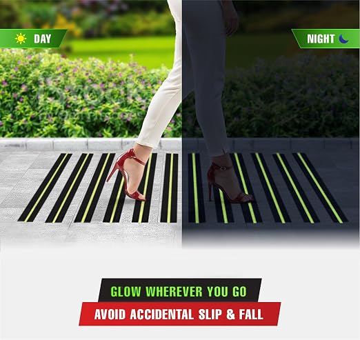 Chesk Grip Tape for Stairs – 2in x 30ft Glow in the Dark Black Grip Tape – Adhesive Stair Treads Non-Slip Indoor and Outdoor – Anti-Slip Stair Strips for Skateboard, Shower, Floor, Steps