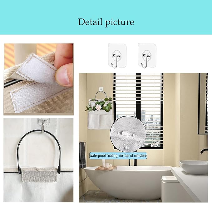 4pcs Wall Hanging Storage Bag,Wall Hanging Organizer bags with Pockets, Wall Organizer Storage for Dormitory Bathroom Bedroom (Grey-upgraded)