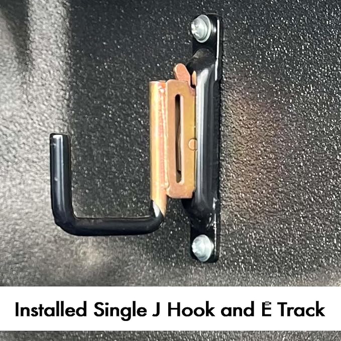 GRAB-IT Universal J Hook and E Track System to Mount Any Cargo Retriever | Used for Pick-up Truck Beds, Vans, Trailers, Garage or Shop | (Universal J-Hook and E-Track Mounting Kit)