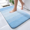 OLANLY Small Bathroom Rugs Mat 24x16, Extra Soft Absorbent Microfiber Bath Rugs, Rubber Backing, Quick Dry, Machine Washable Bath Mats for Bathroom, Tub and Shower, Home Decor Accessories, Sky Blue