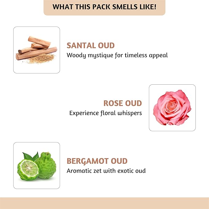 Folkulture Essential Oils Set for Diffuser | Set of 6 Luxury Floral & Oud Fragrance Oils | Orchid Oud, Rose Oud & Warm Sensual Blends | Fathers Day Gift & Home Fragrance Gift Set