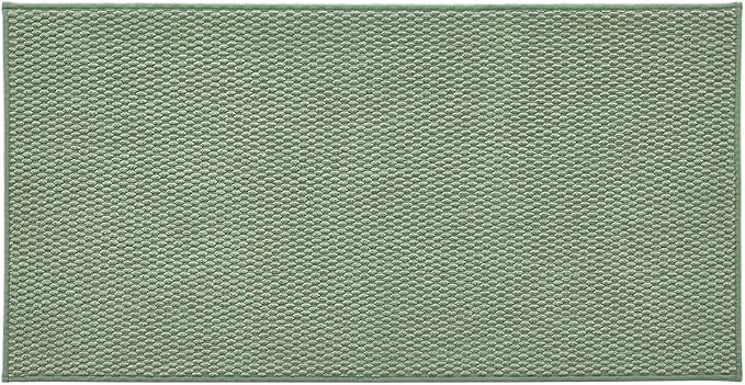 TYUU Bathroom Rugs Non Slip Washable, Super Absorbent Thin Bath Mat Quick Dry Low Pile Bathroom Rug, Sage Green 24"x47"
