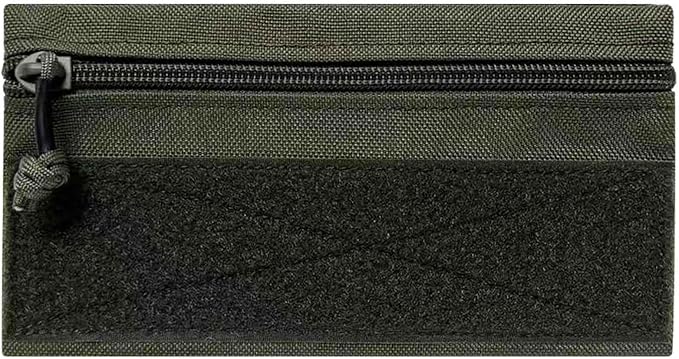 Tactical Admin Zipper Pouch with Hook and Loop, Carry On Bag Insert EDC Organizer Utility Storage Pocket Wallet for Snack Backpack Accessories Chest Ring