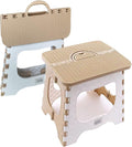 Folding Step Stool Anti Slip Compact Plastic Foldable Step Stool Holds Up to 300 lbs,12 inches, 30cm，(Coffee) 1PCS