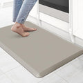 KitchenClouds Kitchen Mat Cushioned Anti Fatigue Rug 17.3"x28" Water Resistant Non Slip Standing Desk Mat Comfort Floor Mats for Kitchen House Sink Office (Khaki)