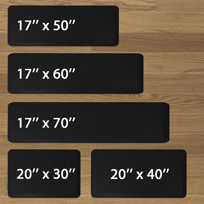 1" Extra Thick Anti Fatigue Floor Mat 30" L x 20" W,Kitchen Mat, Standing Desk Mat,140D Advanced PU Foam Ergonomic Comfort at Home, Office, Garage, Sink (Yellow)