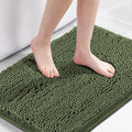 H.VERSAILTEX Bath Mats for Bathroom Non Slip Luxury Chenille Ultra Soft Bath Rugs 24x36 Absorbent Non Skid Shaggy Rugs Washable Dry Fast Plush Area Carpet Mats for Indoor, Bath Room, Tub - Loden