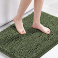 H.VERSAILTEX 20x32 Inch Loden Bath Mat Soft Shaggy Bathroom Rugs Non-Slip Chenille Plush Rugs Luxury Microfiber Washable Bath Rug for Floor Bathroom Bedroom Living Room