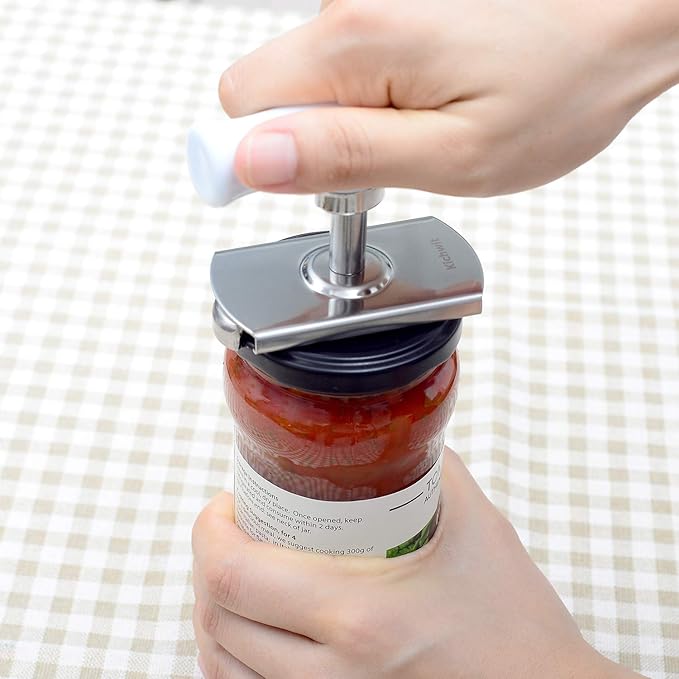 Kichwit Jar Opener for Arthritis, Stainless Steel Jar Lid Opener for Small and Medium Jar Lids