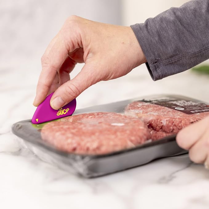 Slice Micro Safety Cutter | Safe Ceramic Box Cutter Lasting 11x Longer than Metal | Keychain Box Opener | 1 Pack | Fuchsia