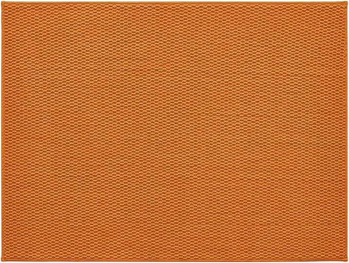 TYUU Large Bathroom Rugs Non Slip Washable Bath Rugs Super Absorbent Bathroom Rug Thin Quick Dry Low Pile Bath Mats, Orange 36"x48"