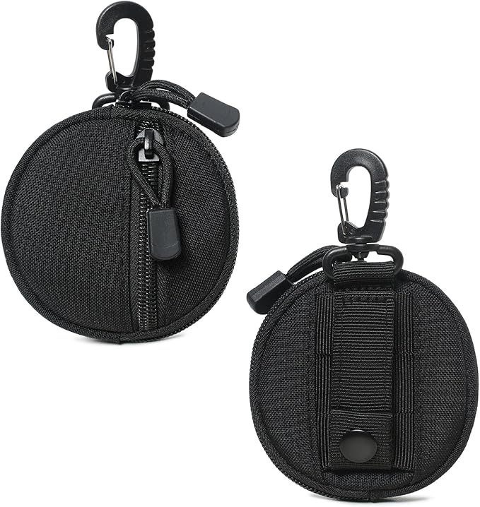 Tactical Belt Pouch Key Pouch Backpack Accessories Tactical Vest Attachments Small Molle Pouch EDC Wallet Travel Pill Container Portable