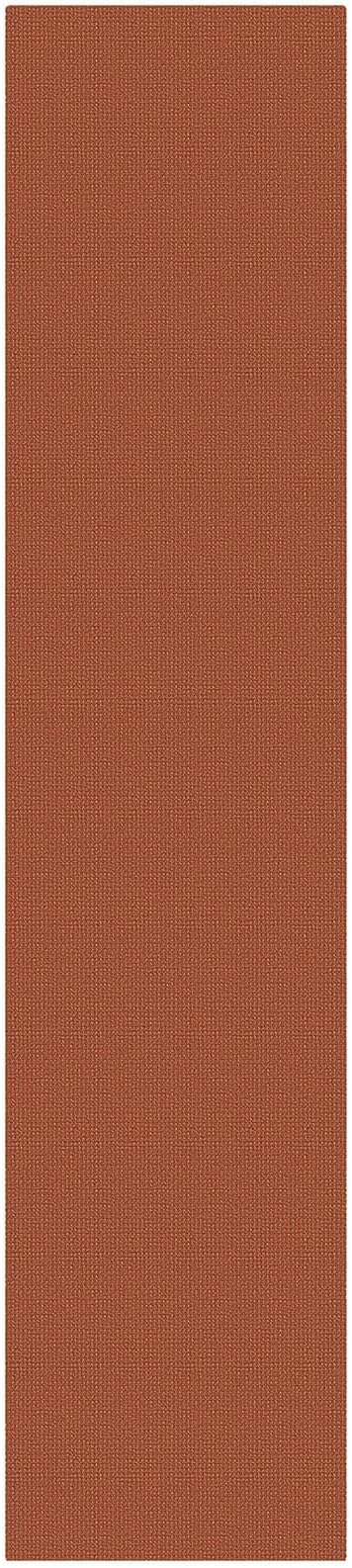 KOZYFLY Orange 2.5'x12' Runners Rugs for Hallway, Long Washable Runner Rug, Woven Non Slip Kitchen Runner, Braided Entryway Rug, Floor Carpet for Entry, Aisle, Hall, Burnt Orange/Tan