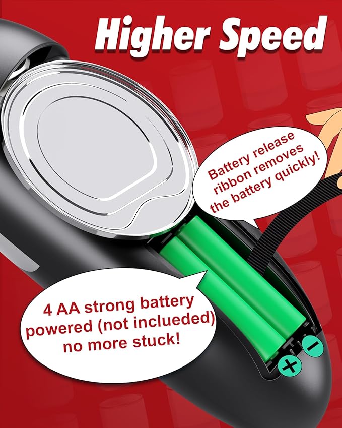 Electric Can Opener Fits All Can Sizes