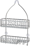 Simple Houseware Bathroom Hanging Shower Head Caddy Organizer, Chrome (26 x 16 x 5.5 inches)
