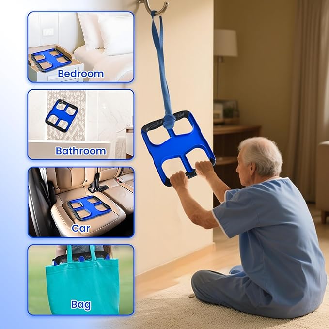 Lift Assist Standing Aid for Elderly: Portable Lift Aid Bar with No-Slip Grip Handle - Standing Aids & Supports Up to 450 lbs - Lifting Assists device to Transfer Elderly, Seniors, Handicap, 1PC