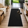 Ottomanson Hallway Runner Rug 2' x 6' Durable Non-Slip Mat with Scraper Pile for Indoor & Outdoor Use - Ideal for Kitchen, Entryway, Patio & Garage - High-Traffic Carpet, Black