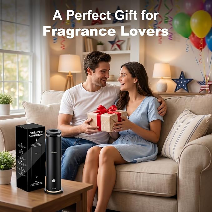 Waterless Scent Diffuser Starter Kit with 5 Essential Oils, Luxury Hotel-Class 1500 Sq Ft Cover Aromatherapy Diffuser Oil Machine, 6 Mist 4.06Oz Air Diffusers for Home Large Room Hotel SPA