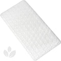 Bathtub Mat Non Slip with Suction Cups - 100% Rubber Bathroom Mat Textured for Bath Tub Shower Safety - Soft on Touch - BPA/PVC Free - Pet Dog Bath Mat - Machine Washable - 17 × 35 Inch（White）