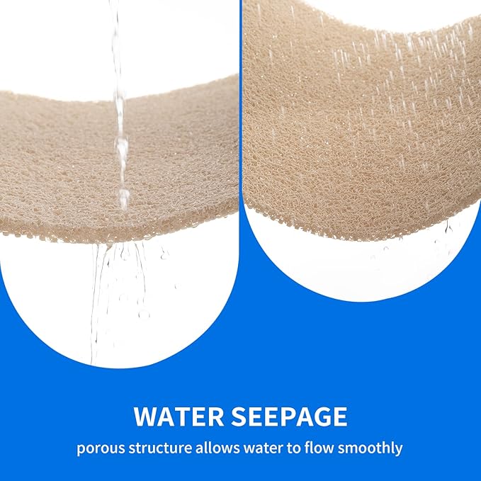 Hargiis Non Slip Bathtub Mat, Foot Scrubber Anti Slip Fast Drying Shower Mat for Tub, Floor,Bathroom, Home, Kitchen, Hotel, Beige, 24x16 Inches
