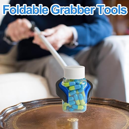 4 Pack 32 Inch Commercial Trash Grabber for Elderly Assist, Heavy Duty Lightweight Reacher with Ergonomic Handle & Non-Slip Grip, Multi-Use Outdoor Home Garden Cleanup Mobility Aid Tool