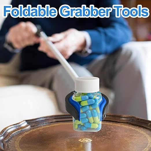 2 Pack 32 Inch Commercial Trash Grabber for Elderly Assist, Heavy Duty Lightweight Reacher with Ergonomic Handle & Non-Slip Grip, Multi-Use Outdoor Home Garden Cleanup Mobility Aid Tool