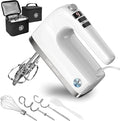Lord Eagle 9-Speed Digital Hand Mixer Electric Handheld, 500W DC Motor Kitchen Mixer for Cake Baking, Lightweight Egg Beaters with Stain-resistant & Waterproof Storage Bag & 6 Accessories
