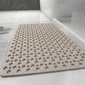 Casa and Beyond Shower Mat, Secure Shower Mats Easy to Clean, Showers Mat with Suction Cup, Washable Non-Slip Bathtub Mats for Inside Showers (Khaki, 34.6" x 15.7")