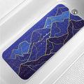 Mountain Bathtub Mat Non Slip 40x16in Gold Line Extra Long Bath Mat for Tub Bohemian Abstract Art Anti Slip Shower Mat for Bathroom with Large Drain Holes and Suction Cups Quality Bath Mats Decor