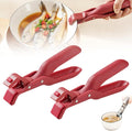 Multi-Purpose Anti-Scald Bowl Holder Clip for Kitchen, 2026 New Silicone Non-Slip Heat Insulation Anti-scald Clip, Multi-Function Anti-Scald Bowl Clip Hot Bowl Dish Plate Gripper Clips (Red, 2PCS)