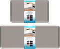 HappyTrends 2 PCS Kitchen Mat Cushioned Anti-Fatigue Floor Mat, Heavy Duty Ergonomic Comfort Foam Standing Mat,20"x30"+20"x47",Khaki