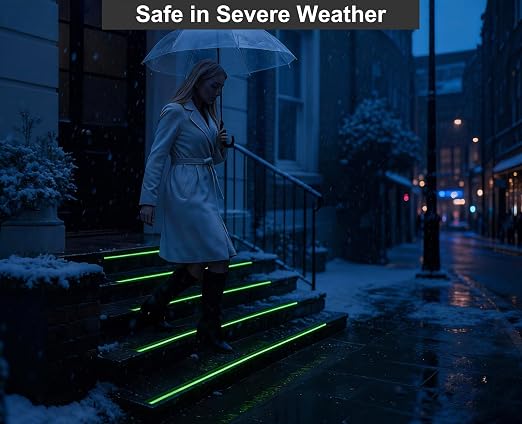 Anti Slip Tape with Glow in Dark, 2 inch x16.4ft Anti Slip Grip Tape for Stairs, Floors, Decks, Bathrooms & Outdoors, Waterproof PVC Non Skid Safety Tape with Glow at Night