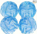 Loofah Bath Sponges - Gentle Exfoliating Shower Loofah for Rich Lather, Durable Mesh Body Scrubber for Men & Women 4 Pack (Sky Blue) | Durable mesh creates rich lather, soft exfoliating loofah for men & women daily shower