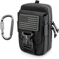 WYNEX Tactical Compass Phone Pouch, Large Molle Smartphone Holster Case Double Capacity Small Utility EDC Pouch with Compass Buckle and Carabiner