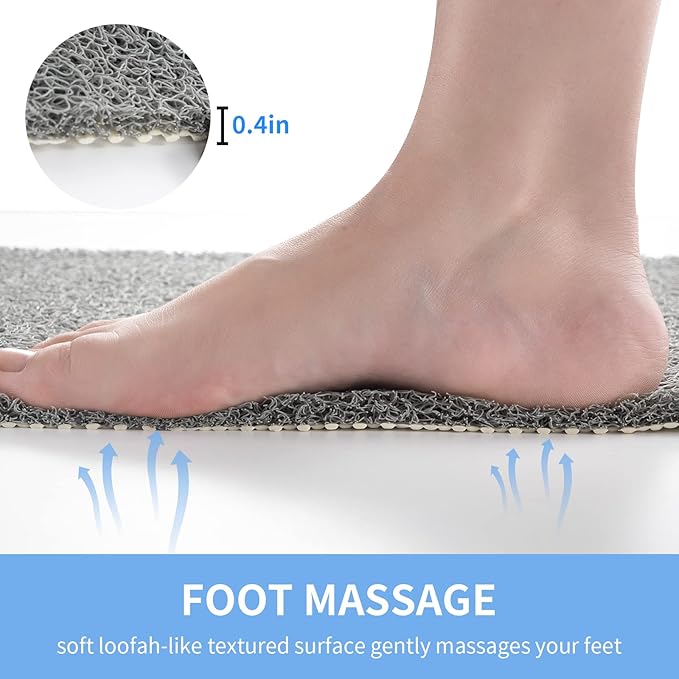 Hargiis Non Slip Bathtub Mat,Anti Slip Shower Mat,Fast Drying Bath Tub Mats,Foot Scrubber Mat,Anti Slip Mat for Tub,Floor,Bathroom,Home,Kitchen,Hotel